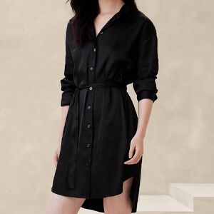 SATIN MINI SHIRTDRESS